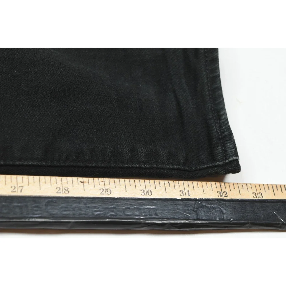 Levis Premium 510 Jeans Mens 34x34 Black Skinny Fit Tapered Leg Cotton Denim